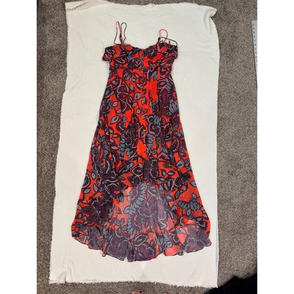Marciano Dresses & Skirts - Marciano Los Angeles Red Floral Paisley High-Low Maxi Dress Small 83G7687068Z